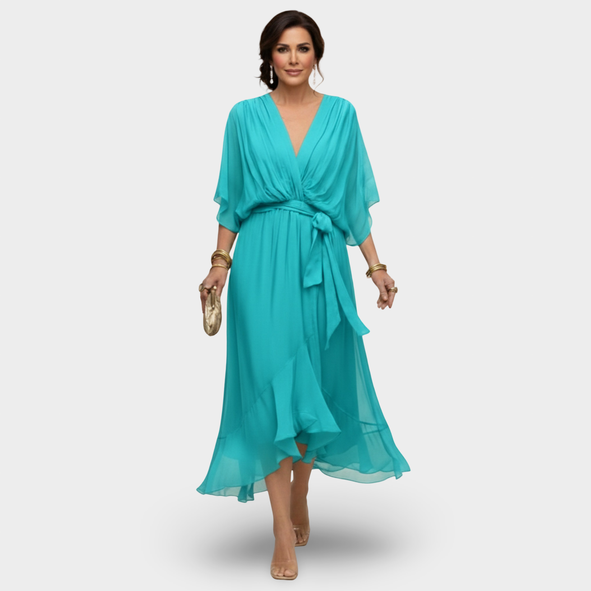 Marija  | V-Neck Haljina Klasične Elegancije
