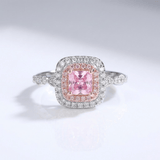 ROSE ZIRKON HALO PRSTEN
