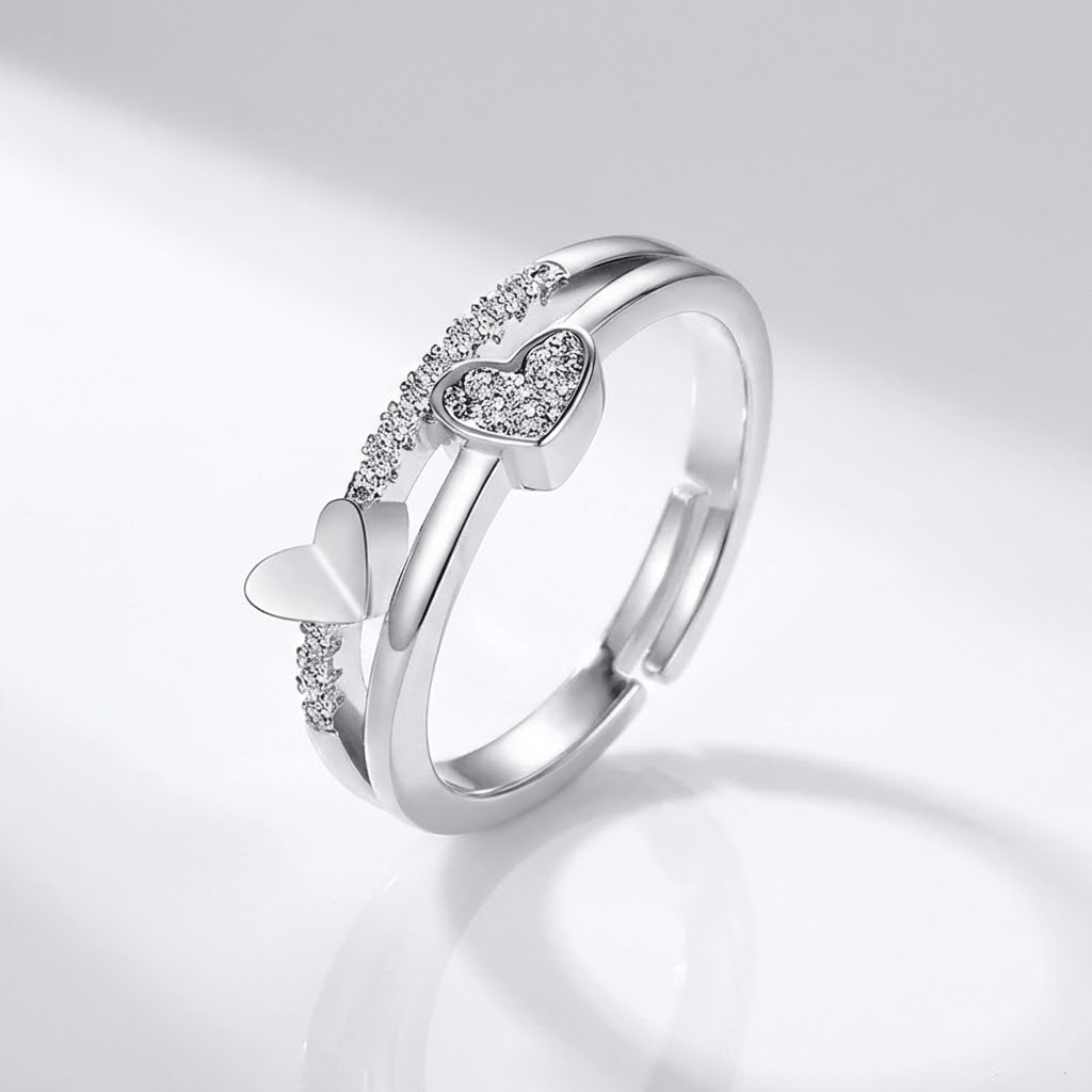 ROSE GOLD HEART ZIRCONIA - (PODESIVI)