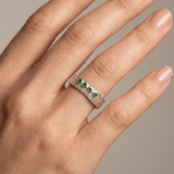 PRSTEN SA EMERALD TEKSTUROM - (PODESIV)