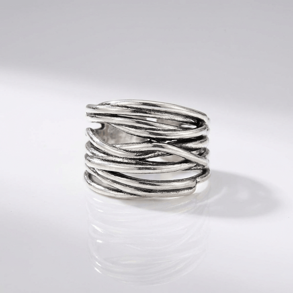 SREBRNI ZIRKON RING - (PODESIV)