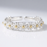 DAISY CLUSTER PRSTEN - (PODESIV)