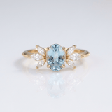 ZLATNI AQUAMARINE MARQUISE PRSTEN