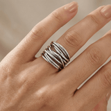 SREBRNI ZIRKON RING - (PODESIV)