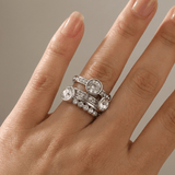 SREBRNI TWIN SPARKLE PRSTEN