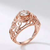 ZIRKONSKI ROSE IZREZANI VINTAGE PRSTEN