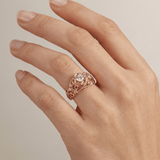 ZIRKONSKI ROSE IZREZANI VINTAGE PRSTEN
