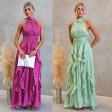 Celestia | Halter Maxi Haljina sa Ruffles
