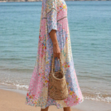 Ana™ | Cvjetna Patchwork Haljina