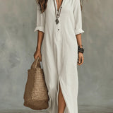 SOLINE | Vestido largo con botones