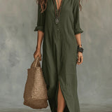 SOLINE | Vestido largo con botones