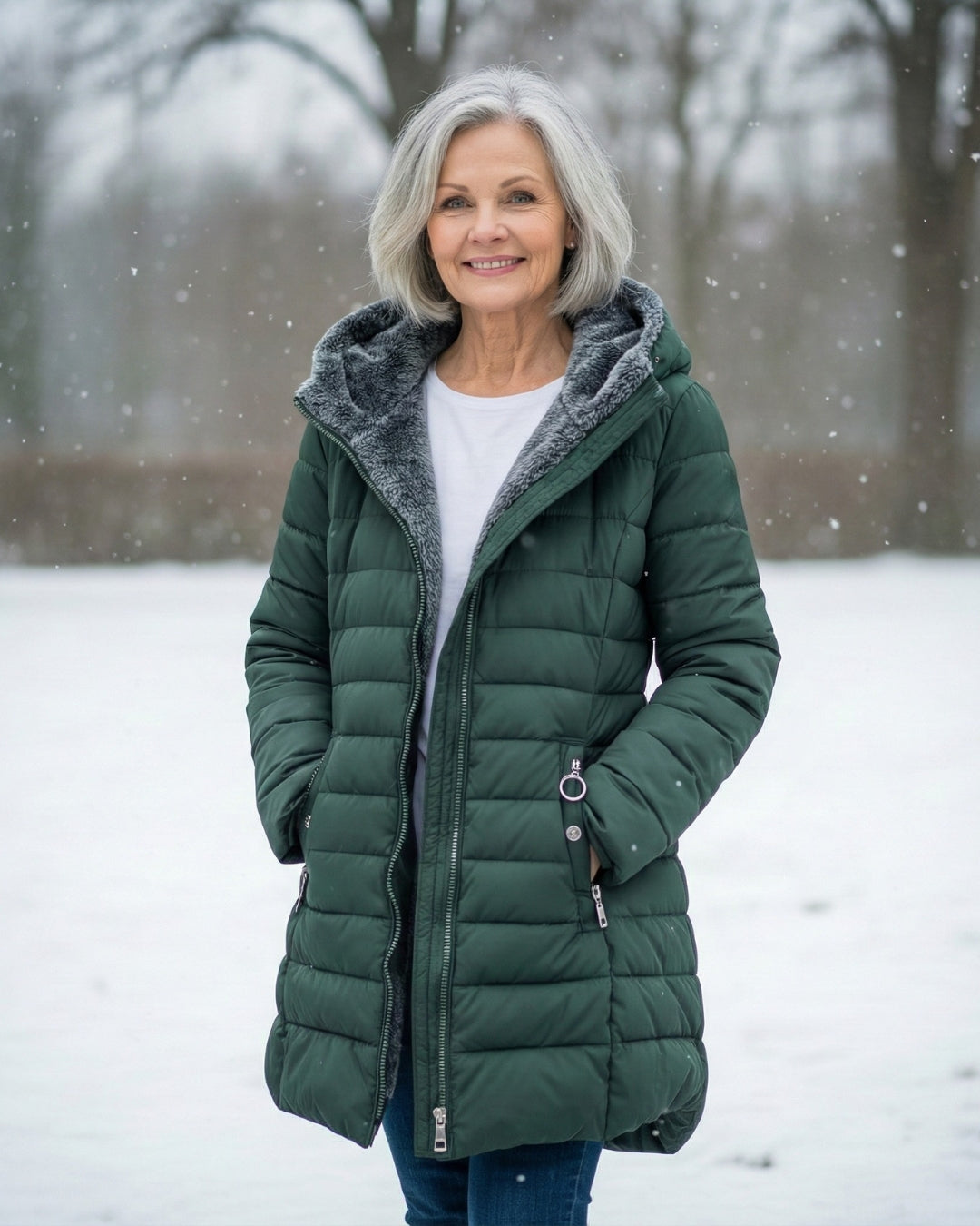 Aada™ | Puffer jakna sa flis podstavom