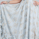 Alessia | Halter Neck Cvjetna Beaded Maxi Haljina