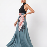 Marija | Halter Bodice Cvjetna Maxi Haljina