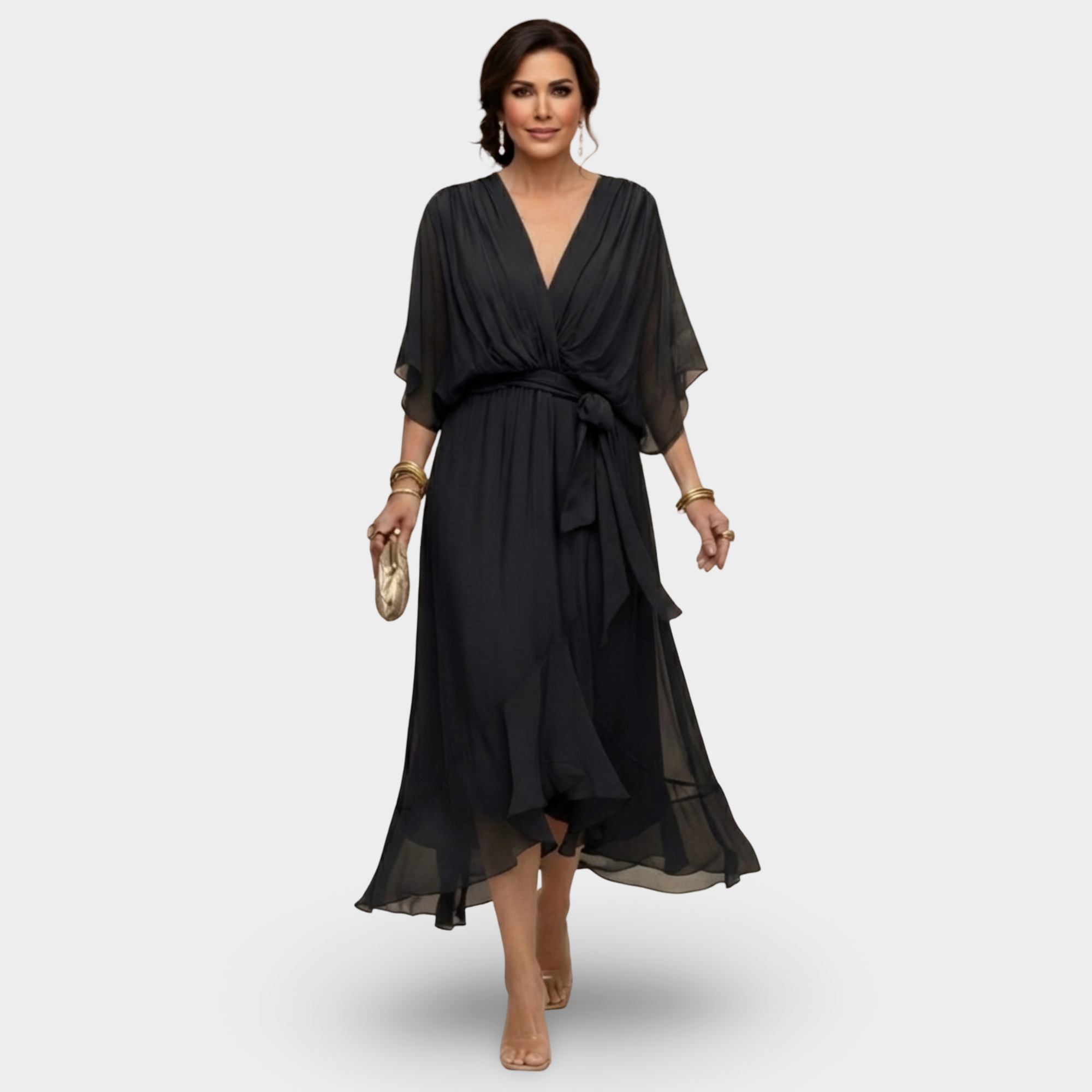 Marija  | V-Neck Haljina Klasične Elegancije