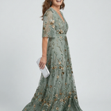 Aleksandra  | Halter Bloom Flow Maxi Haljina