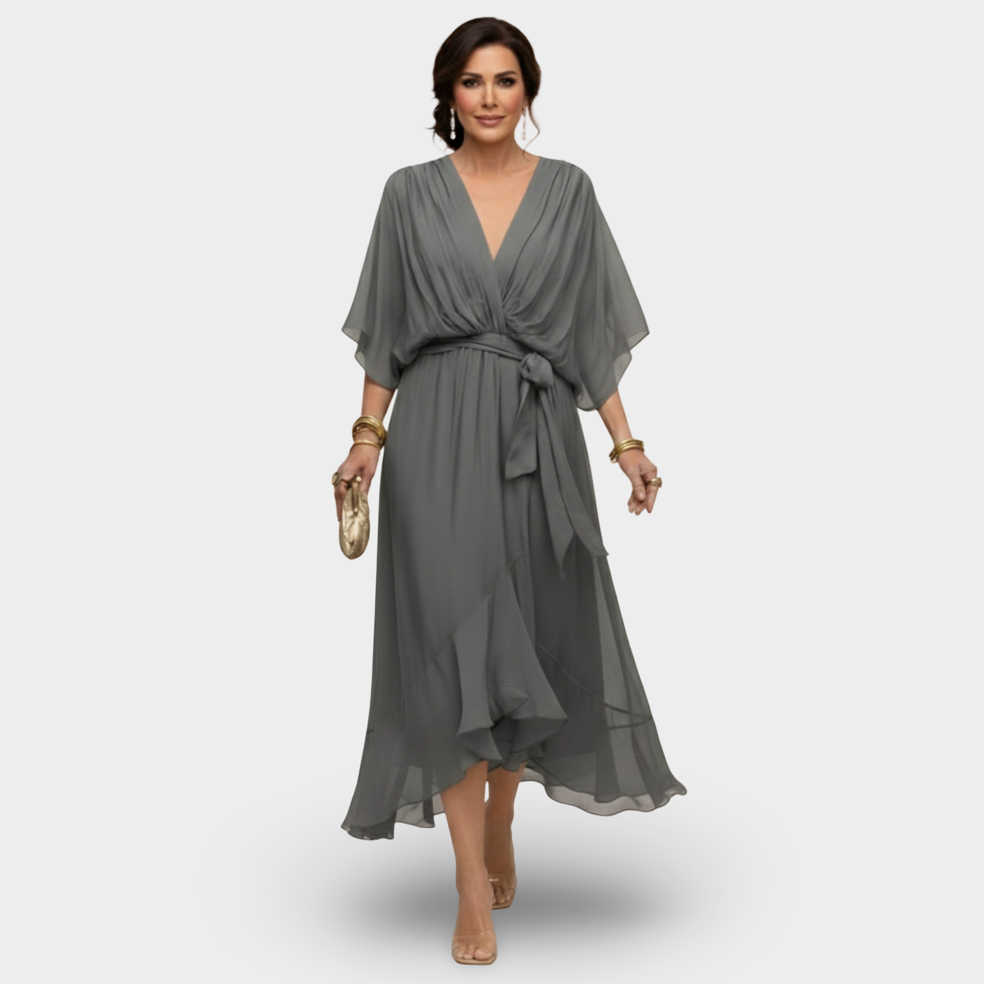 Marija  | V-Neck Haljina Klasične Elegancije