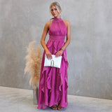 Celestia | Halter Maxi Haljina sa Ruffles