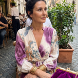 Valentina | Haljina midi sa preklopom i vezanjem u struku