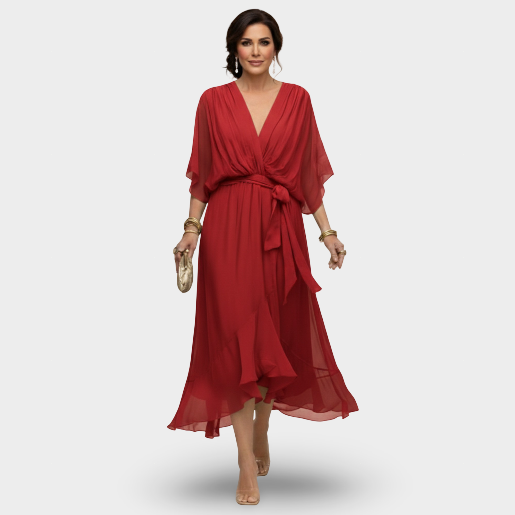 Marija  | V-Neck Haljina Klasične Elegancije