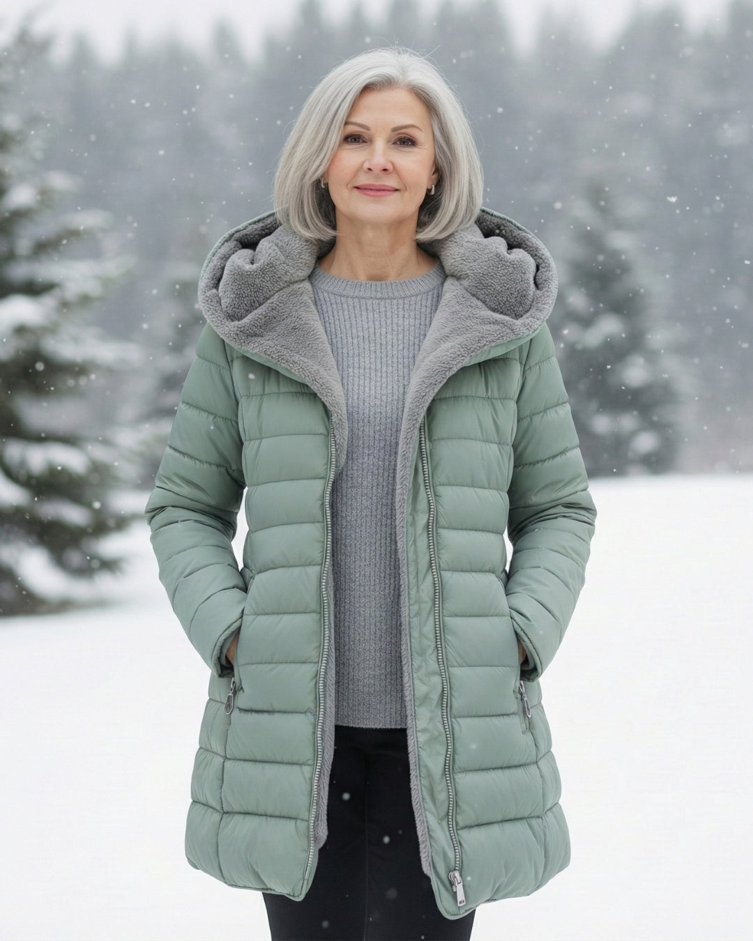 Aada™ | Puffer jakna sa flis podstavom