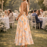 Esther™ | Halter haljina sa akvarel printom