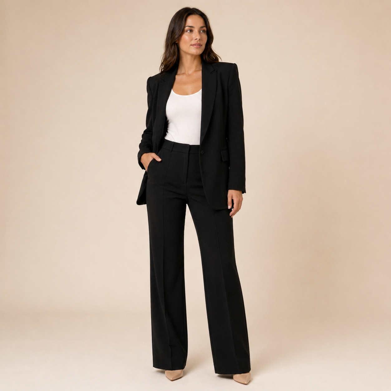 Vanessa™ | Elegantni komplet sa širokim pantalonama
