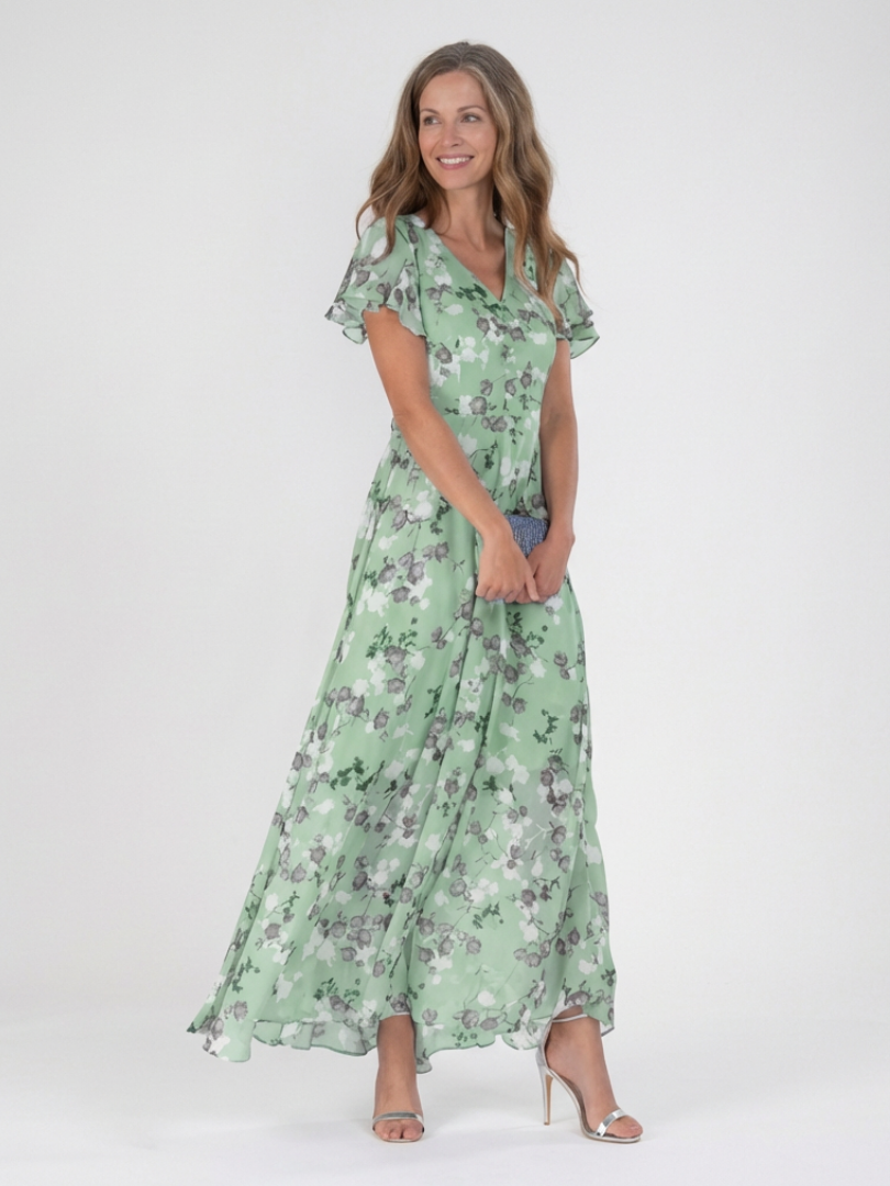 Ismeria | Cvjetna Chiffon Maxi Haljina