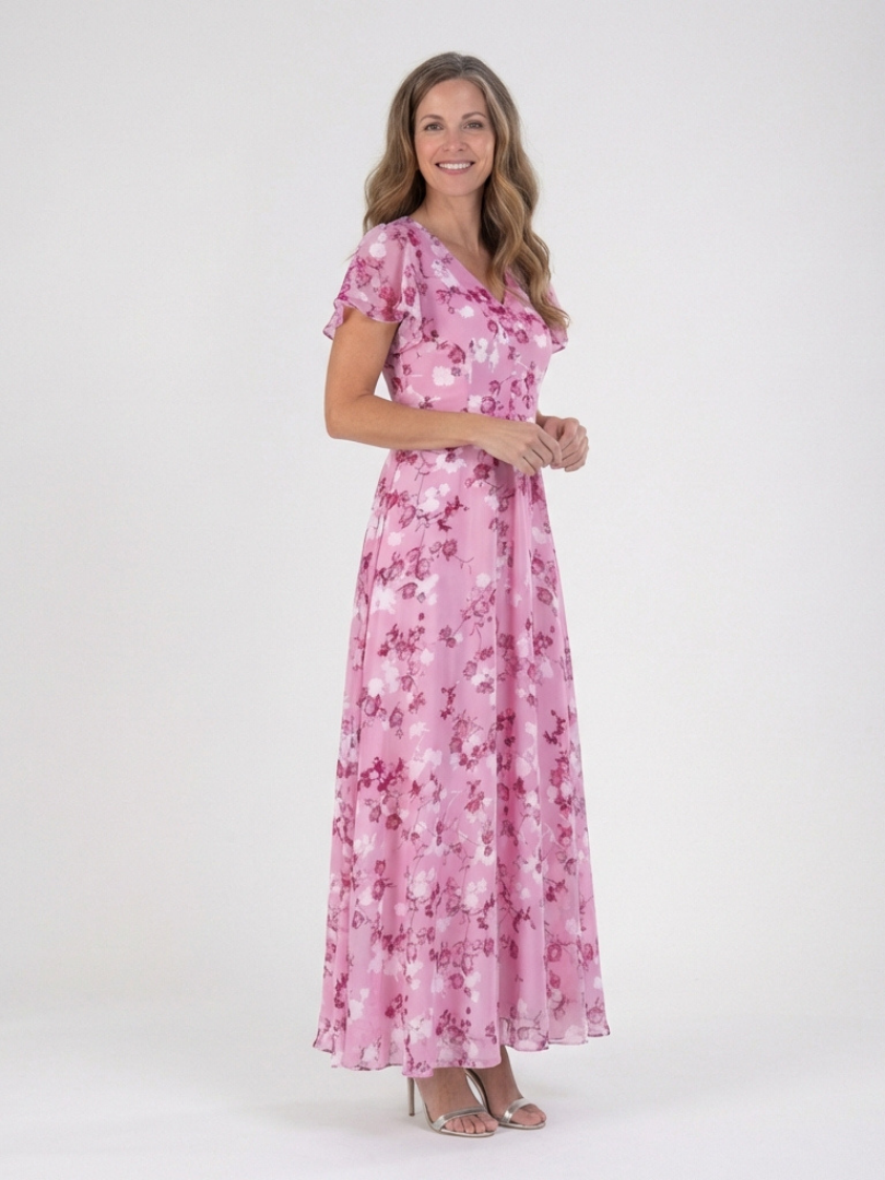 Ismeria | Cvjetna Chiffon Maxi Haljina