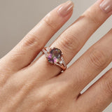 MISTIČNI TOPAZ PRSTEN OD ROZE ZLATA