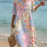 Ana™ | Cvjetna Patchwork Haljina