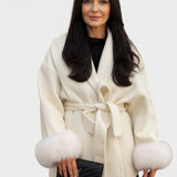 Dagmar™ | Elegantni kaput s eko krznom