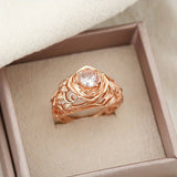 ZIRKONSKI ROSE IZREZANI VINTAGE PRSTEN