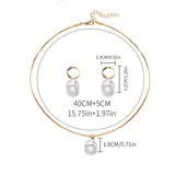 Elegantna Graciozna Perla Ogrlica Set