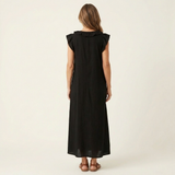 Ana | Haljina Maxi sa Ruffles i V-Izrezom