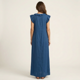 Ana | Haljina Maxi sa Ruffles i V-Izrezom
