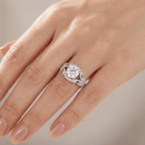 VINTAGE ZIRCONIA SREBRNI PLETENI PRSTEN