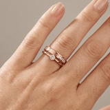 LJUBAV VEČNO ROSE GOLD DVOJNA TRAKA PRSTEN