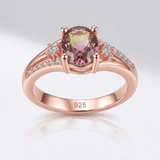 MISTIČNI TOPAZ PRSTEN OD ROZE ZLATA