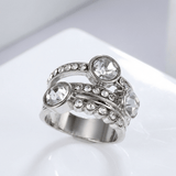 SREBRNI TWIN SPARKLE PRSTEN