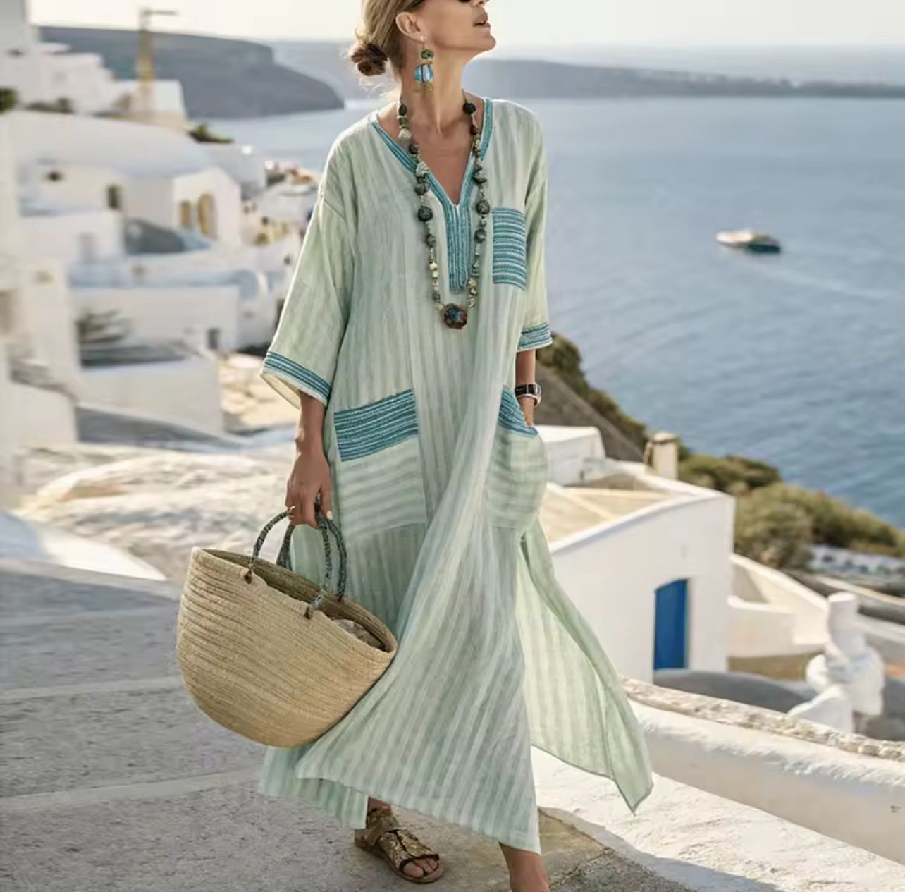 Elegantna Mary - Duga plažna haljina za moderan letnji izgled