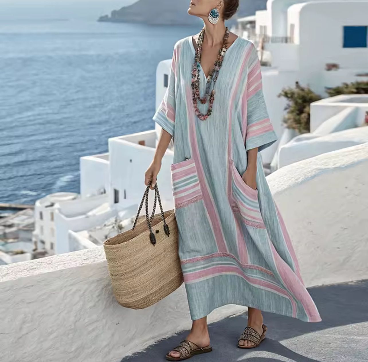 Elegantna Mary - Duga plažna haljina za moderan letnji izgled